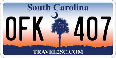 SC license plate OFK407