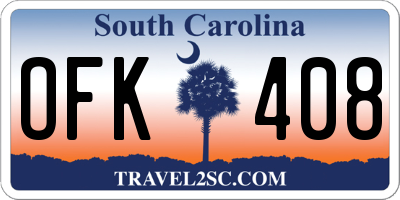 SC license plate OFK408