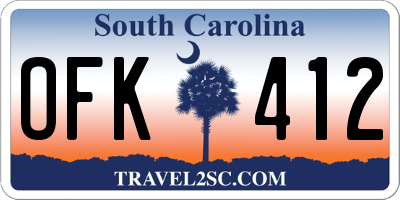 SC license plate OFK412