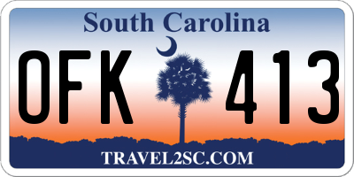 SC license plate OFK413