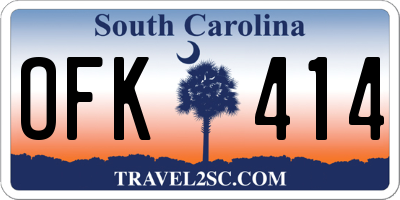 SC license plate OFK414