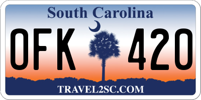 SC license plate OFK420