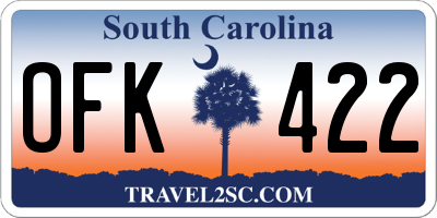SC license plate OFK422