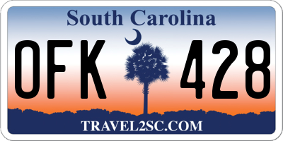 SC license plate OFK428