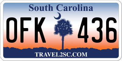 SC license plate OFK436
