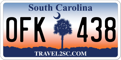 SC license plate OFK438