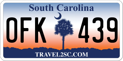 SC license plate OFK439