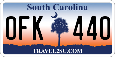 SC license plate OFK440