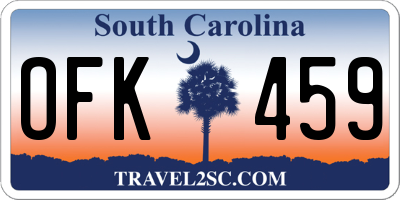 SC license plate OFK459