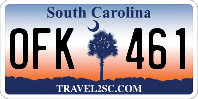 SC license plate OFK461
