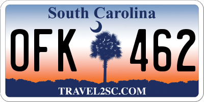 SC license plate OFK462