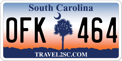SC license plate OFK464
