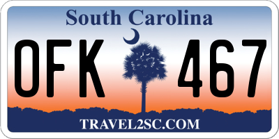 SC license plate OFK467
