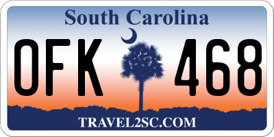 SC license plate OFK468