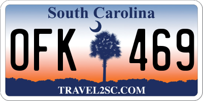 SC license plate OFK469