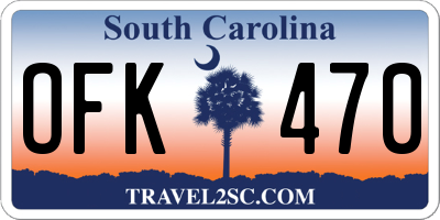 SC license plate OFK470