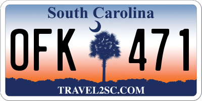 SC license plate OFK471