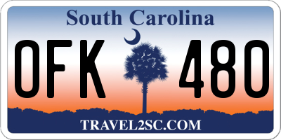 SC license plate OFK480
