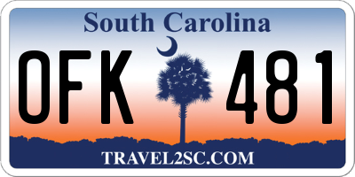 SC license plate OFK481