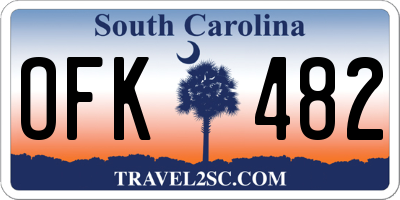 SC license plate OFK482