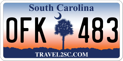 SC license plate OFK483