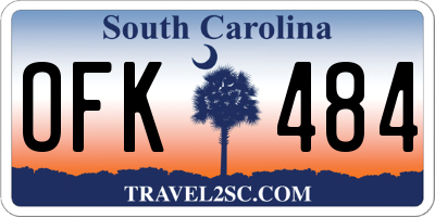 SC license plate OFK484