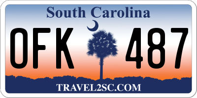 SC license plate OFK487