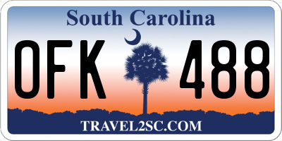 SC license plate OFK488