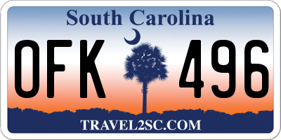 SC license plate OFK496