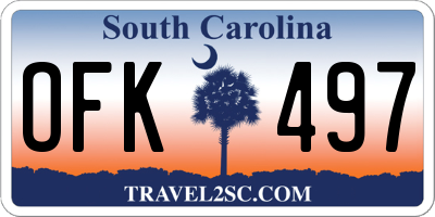 SC license plate OFK497