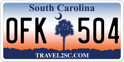 SC license plate OFK504