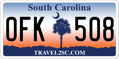 SC license plate OFK508