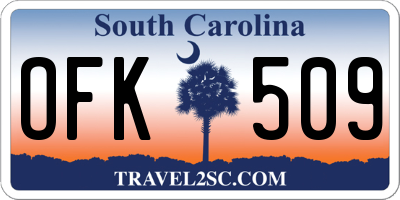SC license plate OFK509