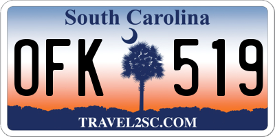SC license plate OFK519