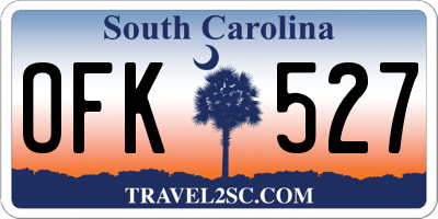 SC license plate OFK527