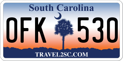 SC license plate OFK530