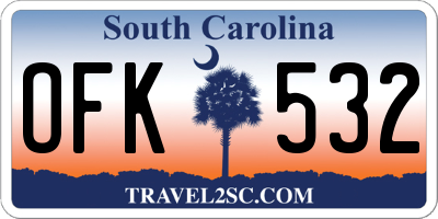 SC license plate OFK532