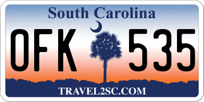 SC license plate OFK535