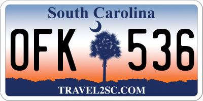 SC license plate OFK536