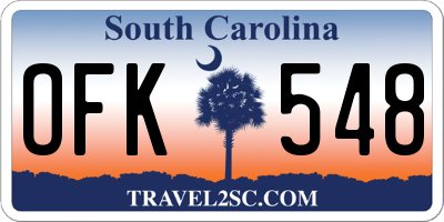 SC license plate OFK548