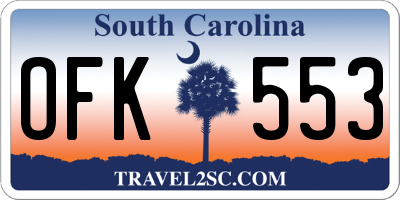 SC license plate OFK553