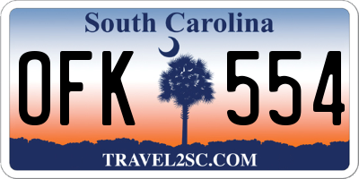 SC license plate OFK554