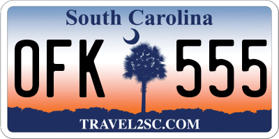 SC license plate OFK555