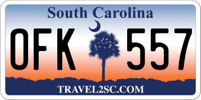 SC license plate OFK557