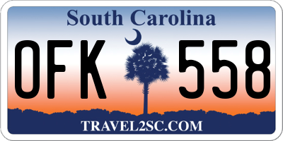 SC license plate OFK558
