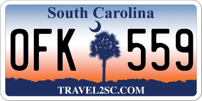 SC license plate OFK559