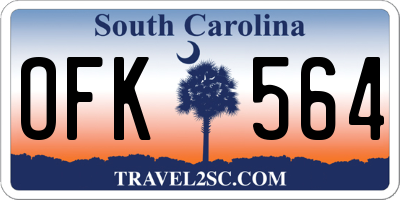 SC license plate OFK564