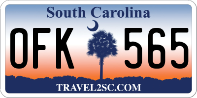 SC license plate OFK565