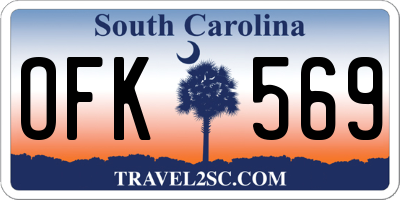 SC license plate OFK569