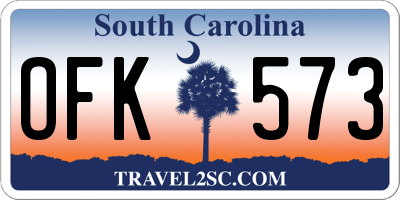 SC license plate OFK573